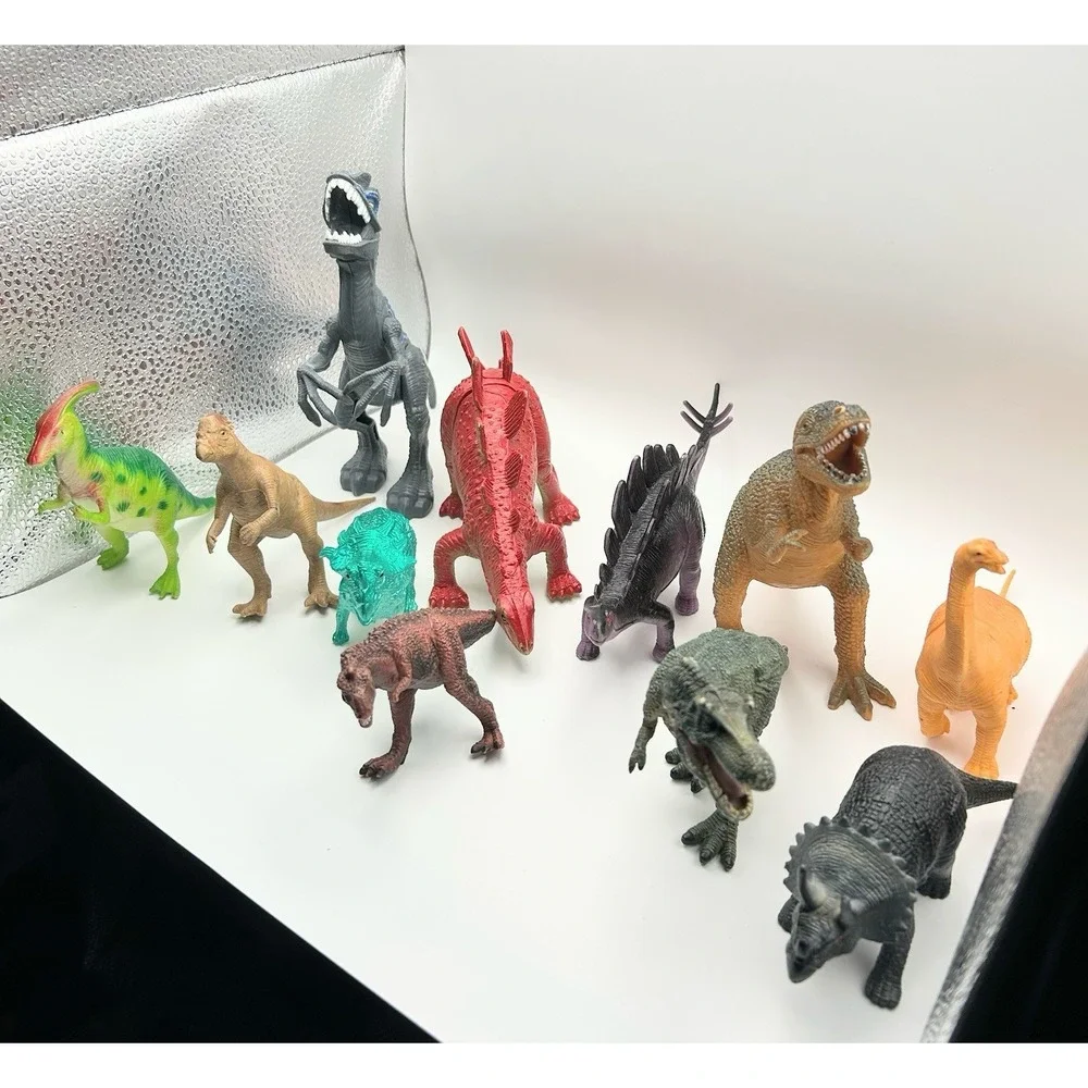 11‎ Pc Dinosaur Toy Lot T-Rex Raptor Triceratops Stegosaurus Kids Figures